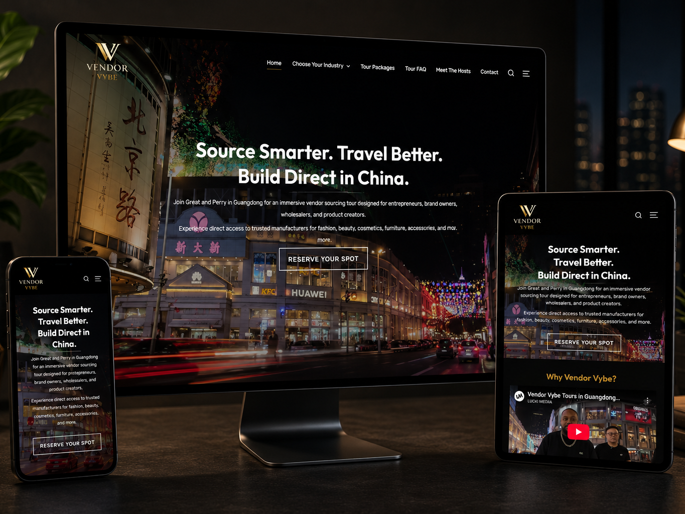 Vendor Vybe international business website design by LUCKI MEDIA