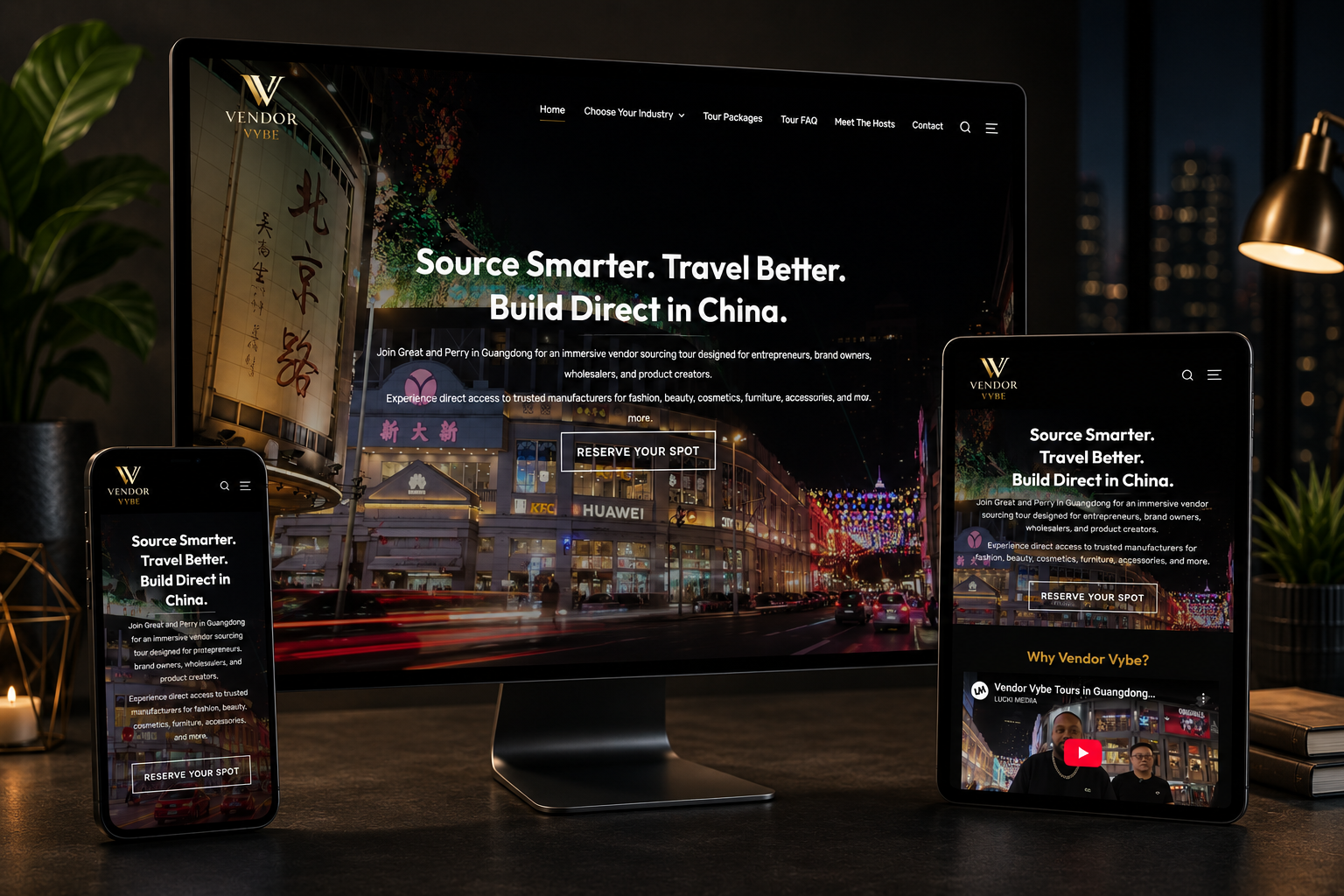 Vendor Vybe international business website design by LUCKI MEDIA